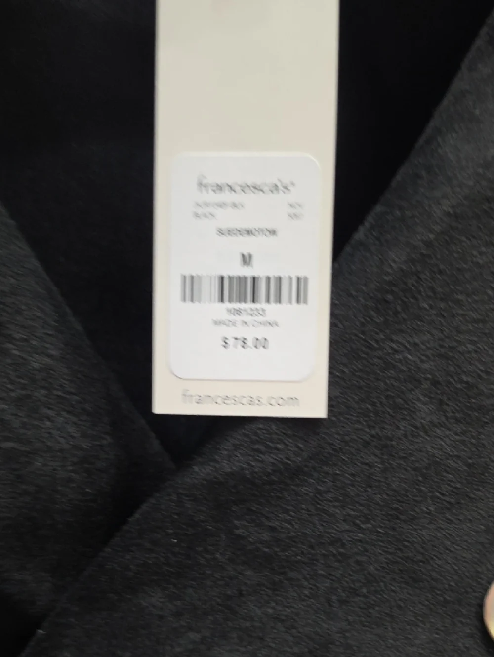Francesca's Collections Stoosh Black Suede Cropped Moto Jacket NWT - Picture 6 of 6